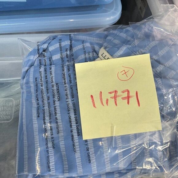 LL Bean Womens Button Down Shirt Blue Striped Tunic Long Sleeve Roll Tab Small - Picture 11 of 11